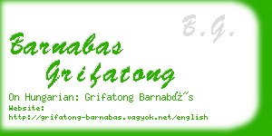 barnabas grifatong business card